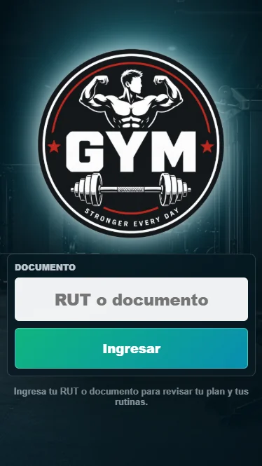 Portal cliente gimnasio con resumen del socio